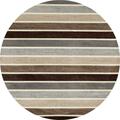 Art Carpet 8 Ft. Troy Collection Mainline Woven Round Area Rug, Brown 25726